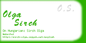 olga sirch business card